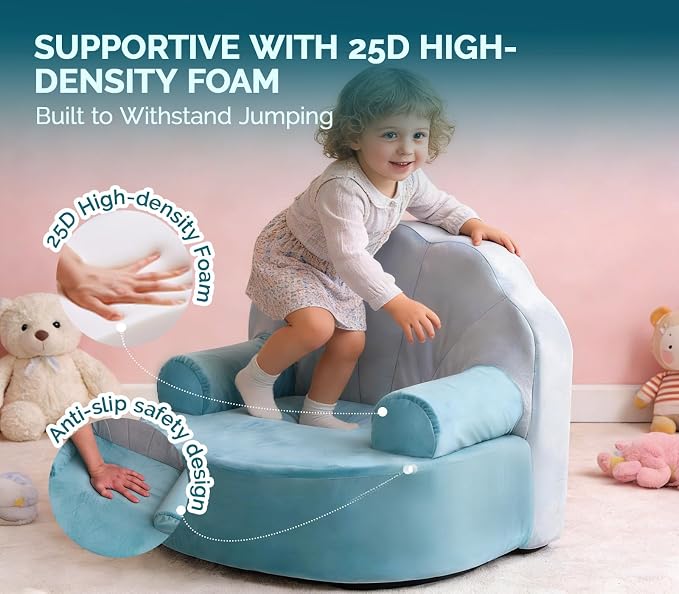 Snuggly Toddler Chair, Soft Kids Sofa - Image 5