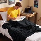 Utopia Bedding Soft Fleece Bed Blanket Twin XL Size Black | College Dorm Room - Image 4