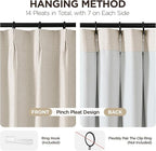 Joydeco Pinch Pleated Linen Curtains - Image 3