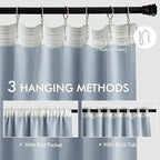 MIULEE Light Blue Back Tab Blackout Curtains 52x72 Inches Long 2 Panels Set | - Image 3