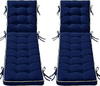 2 Pack 72x21 Inch Folding Chaise Lounge Cushion Quick Dry by AMCATON
