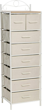 Household Essentials Coastal Oak and Iron 8-Drawer Dresser Tower by HouseholdEssentials