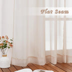 NICETOWN Sheer Taupe Curtains for Bedroom 120 inches Long, Grommet Elegant - Image 6