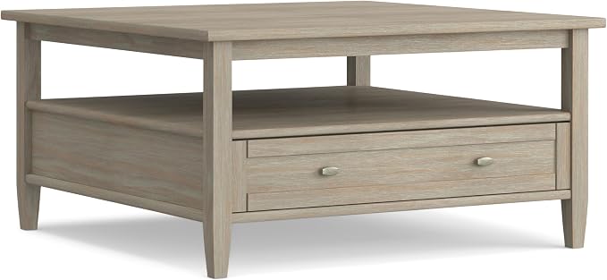SIMPLIHOME Warm Shaker Solid Wood Transitional-Style 36-inch Wide Coffee Table - Image 4