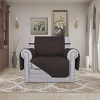 Easy-Going Reversible Couch Cover, Small Chair, Chocolate/Chocolate | Machine - Image 2