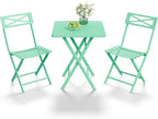 GarveeLife 3 Piece Outdoor Bistro Set, All Metal Patio Table and Chairs Set - Image 2