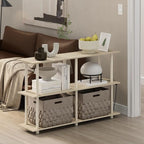 Furinno Turn-N-Tube No Tools 3-Tier Rectangle Side Display Rack, Bauhaus - Image 2
