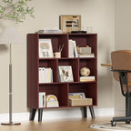 YAHARBO Walnut Bookshelf, 3 Tier Book Shelf - Image 2