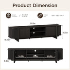 Vabches 70" Mid Century TV Stand - Image 2