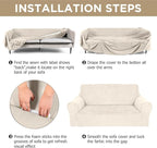 Peryiter 2 Pcs Sofa Covers Couch and Loveseat Covers Set Stretch Sofa Slipcover - Image 5