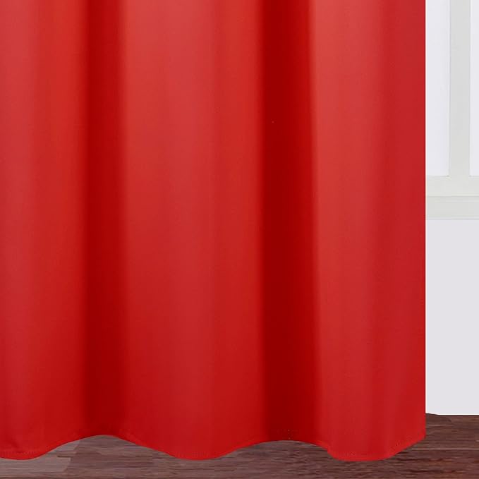 Blackout Curtains 38 x 84 inch/Bright Red Curtains Set of 2 Panels/Thermal - Image 8