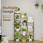 Bamworld Plant Stand Indoor Hanging Plants Shelf 7 Pots Tall Ladder Plant - Image 6
