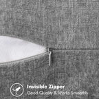 MIULEE Decorative Couch Throw Pillow Covers 18x18 Inch Dark Gray 2 Pack | - Image 3