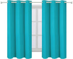 Teal Blackout Curtains 34 x 54 Inch Length/Set of 2 Curtain Panels/Thermal - Image 2