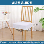 Smiry Waterproof Seat Covers for Dining Room Chairs Set of 4, Stretch Jacquard - Image 2