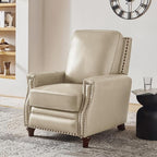 HULALA HOME Genuine Leather Manual Recliner Chair by HULALAHOME