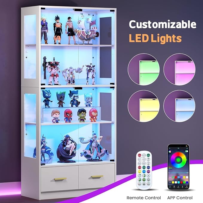Lamtor Display Cabinet with Glass Doors - Image 3