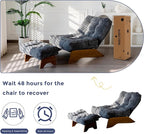 MAXYOYO Accent Chair with Ottoman Adjustable Backrest, Tufted Living Room Chair - Image 8