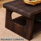 Japanese Tatami Coffee Table, Solid Wood Low Table - Image 5