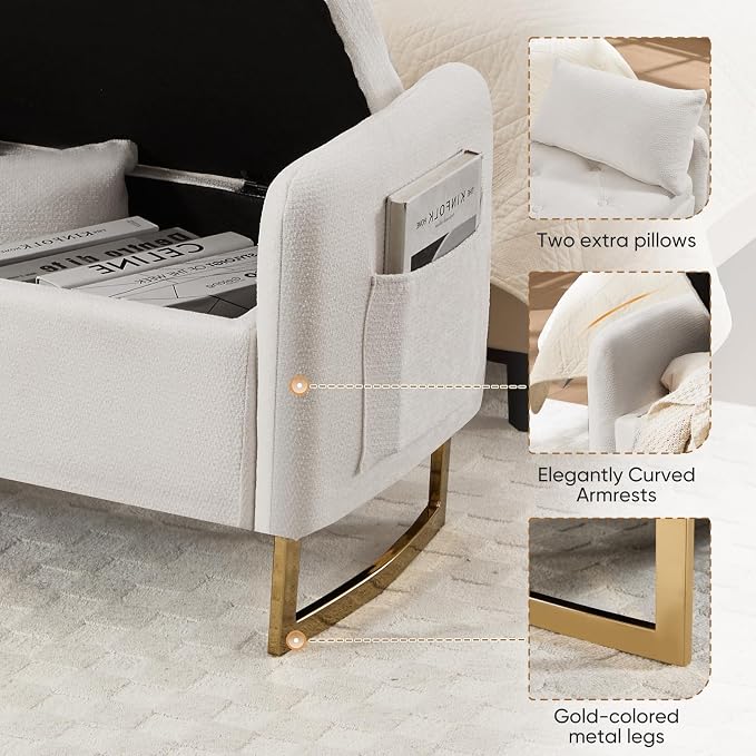 48" End of Bed Bench, Modern Storage Benches - Image 5