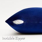 GIGIZAZA Royal Blue Velvet Throw Pillow Covers 18x18 Pack of 2 | Decorative - Image 4