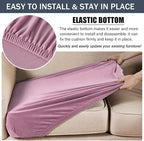 Stretch Cushion Cover, Soft Velvet Plush Cushion Slipcovers Loveseat Sofa - Image 4