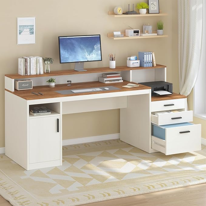 YOMILUVE 65 Inch Computer Desk - Image 3