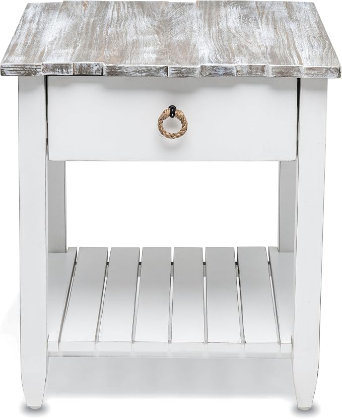 Sea Wind Florida Picket Fence Wood End Table - Image 3