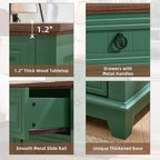 Joaxswe Farmhouse Night Stand, Sofa Bed Side Table Chest of Drawers, Wood - Image 4