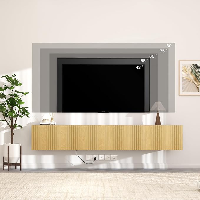 EazeHome 82" Floating TV Stand - Image 7