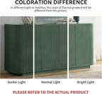 LKTART 64" Buffet Cabinet with Storage, Modern Fluted Accent Sideboard Media - Image 8