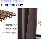 Simplebrand Ava Chocolate Short 36 Inches Blackout Curtain 2 Panels Set - Image 5