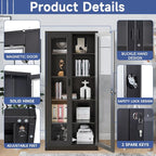 Display Cabinet with Glass Doors, Display Case Cabinet - Image 5