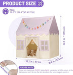 Kids Play Tent Indoor: Mat, Tassel Garland, Star Lights - Image 2