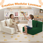 MeMoreCool Folding Sofa for Kids, Corduroy Fold Out Futon Chair, Small Foldable - Image 6