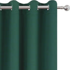 Dark Green Bedroom Blackout Curtains/52 x 63 Inch Long/Set of 2 Curtain - Image 7