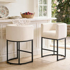 ClinQ 26" H Counter Height Bar Stools Set of 6, Modern Barrel Counter Stools - Image 8