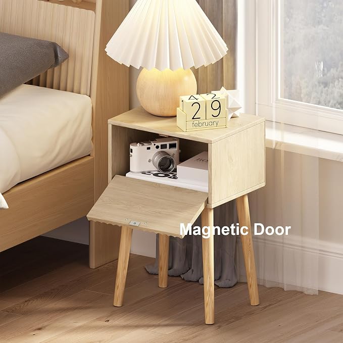LAATOOREE Nightstands Set of 2, Small Side Table, Bedside Table - Image 4