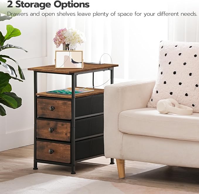 HOOBRO End Table, Narrow Side Table - Image 4