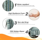 Unimatta Sunbrella Outdoor High Back Chair Cushion Seat Pads, 44 x 21 Inch - Image 4