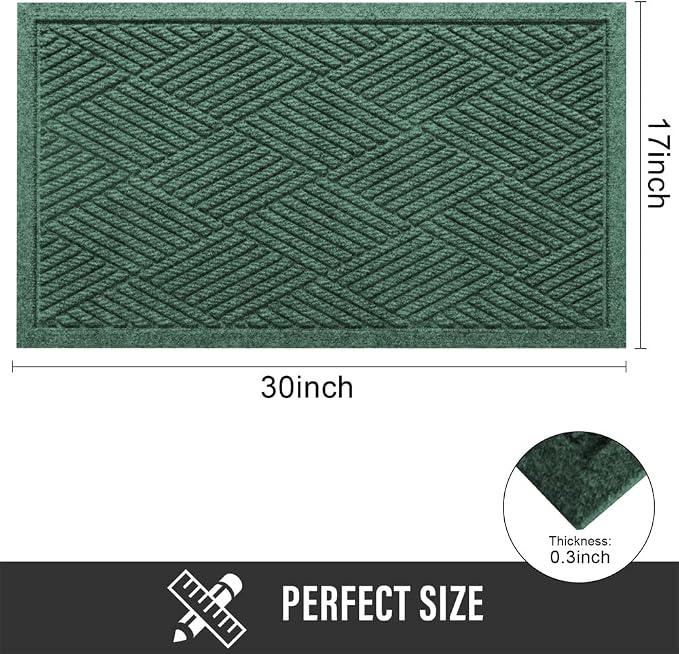 Sturdy Front Door Mat, Absorbent Muddy Dirt Resist Welcome Door Mats Outdoor - Image 2
