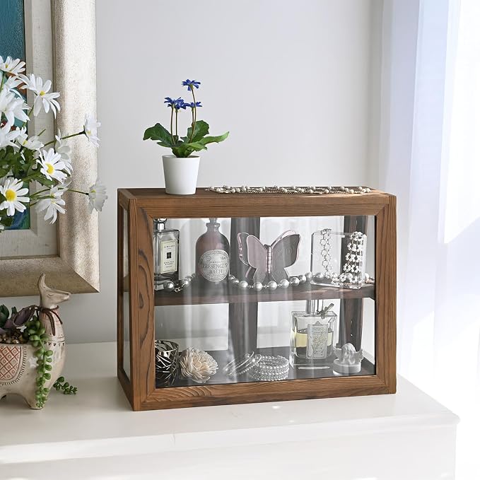 MOOCA Wood and Glass Display Case, Double Door - Image 8