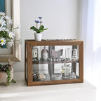 MOOCA Wood and Glass Display Case, Double Door - Image 8