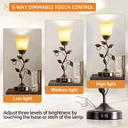 Touch Control Table Lamp with 2 USB Charging Ports, 3-Way Dimmable Bedside - Image 4