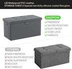 ENGPOW Storage Ottoman Bench, Fireproof Folding Bench - Image 9