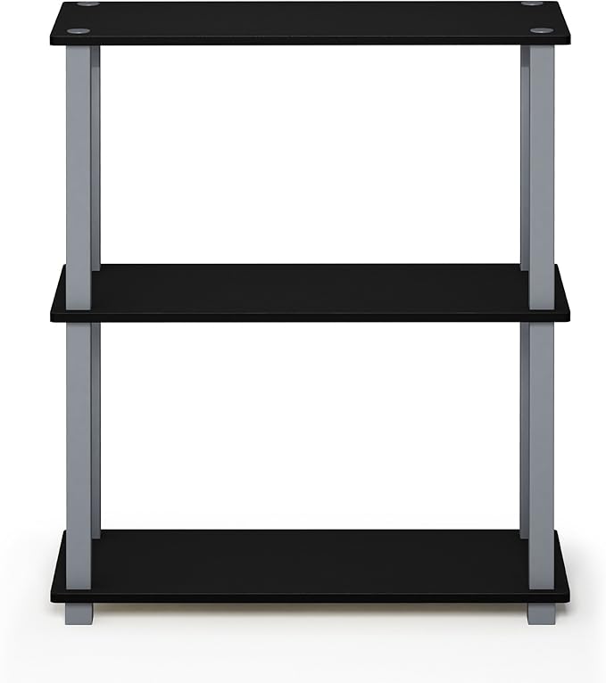 Furinno TURN-S-TUBE Storage Shelves, 3-Tier Book Shelf, Corner Shelf, Toolless - Image 6