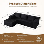 ANONER Corner Modular Sectional Sofa, Modern L-Shaped Boneless Cloud Couch - Image 7