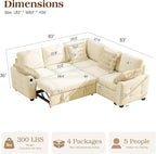 Ihanherry L-Shaped Sectional Sofa Bed - Image 2