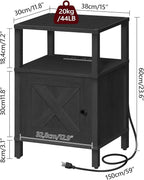 MAHANCRIS Farmhouse Nightstand - Image 3