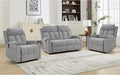CANMOV Manual Recliner Sofa Set, Fabric Recliner Living Room Furniture Sets by CANMOV